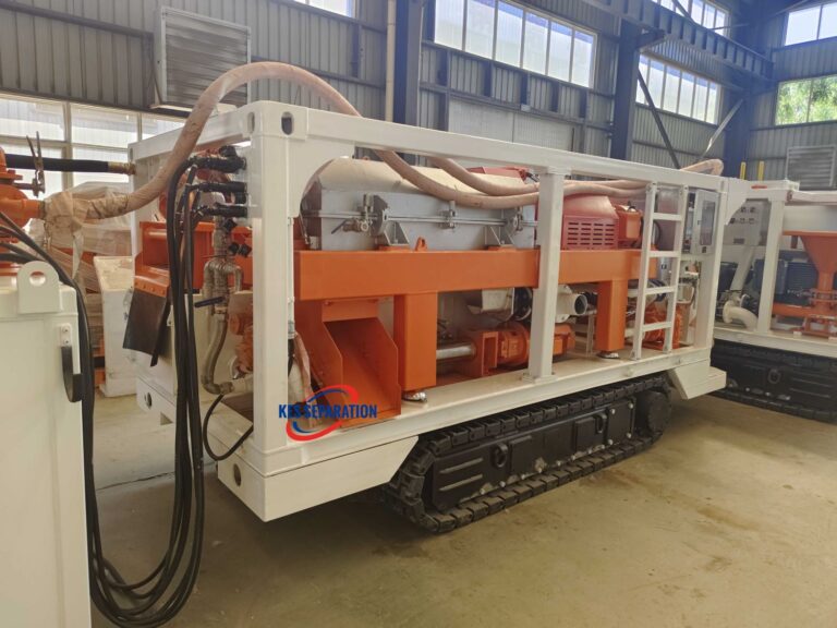 Crawler Mounted Mud recycling unit for underground application