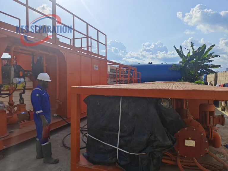 OBM Sludge Separation System Working in Jobsite